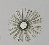 Gold Hazard Mirror 35"