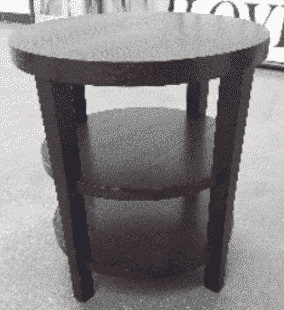 Brown Disc Side Table