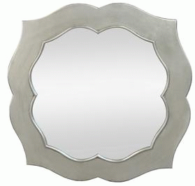 Champagne Floral Mirror 37"