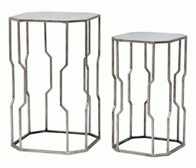 Silver Stacking Side Table
