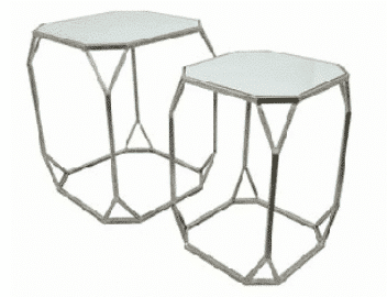 Silver Stackable Side Table