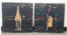 Gallery Wrap Wine Bottle Set 24 x 24