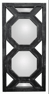 Antique Black Octagon Mirror