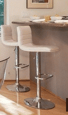 White Leather Barstool