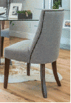 Grey Curved Back Side Chair