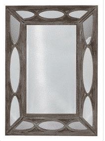 Washed Wood Cutout Mirror 31 x 47