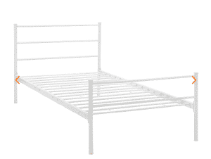 Alina White Twin Platform Bed