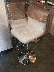 White Tufted Barstool