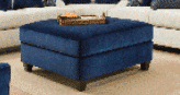 Sophia Blue Ottoman