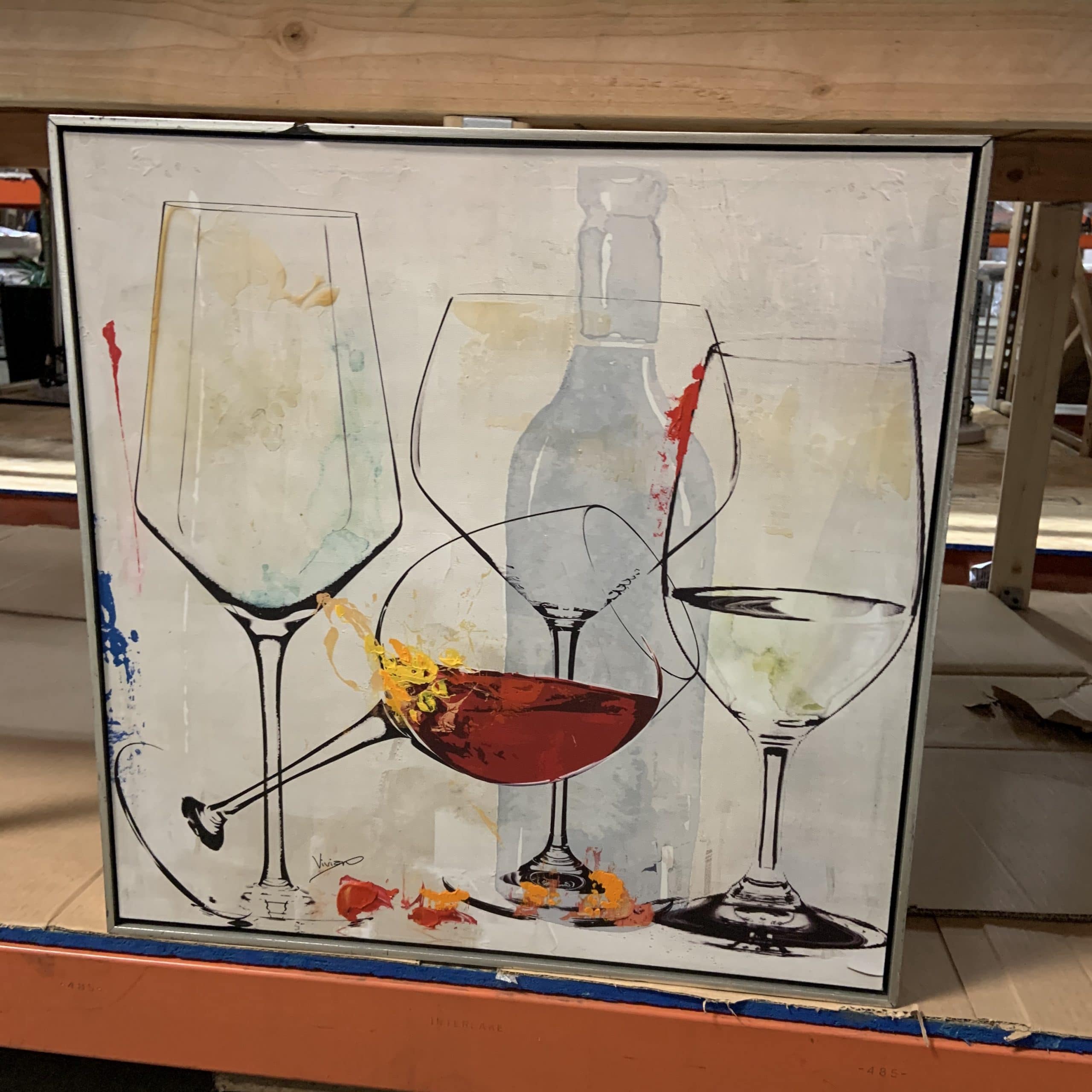 Wine Glasses on Canvas