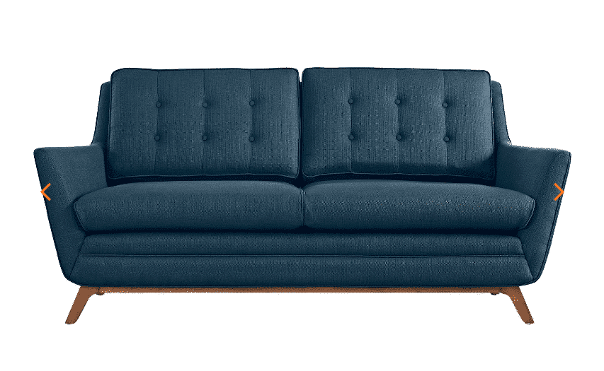 Beguile Azure Loveseat 71.5"