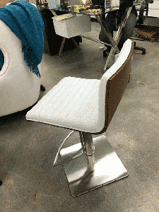 Leather/Walnut Barstool