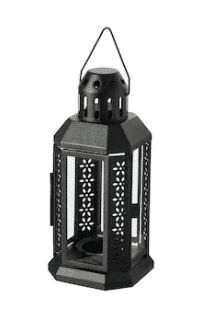 Black Enrum Lantern 8 3/4"