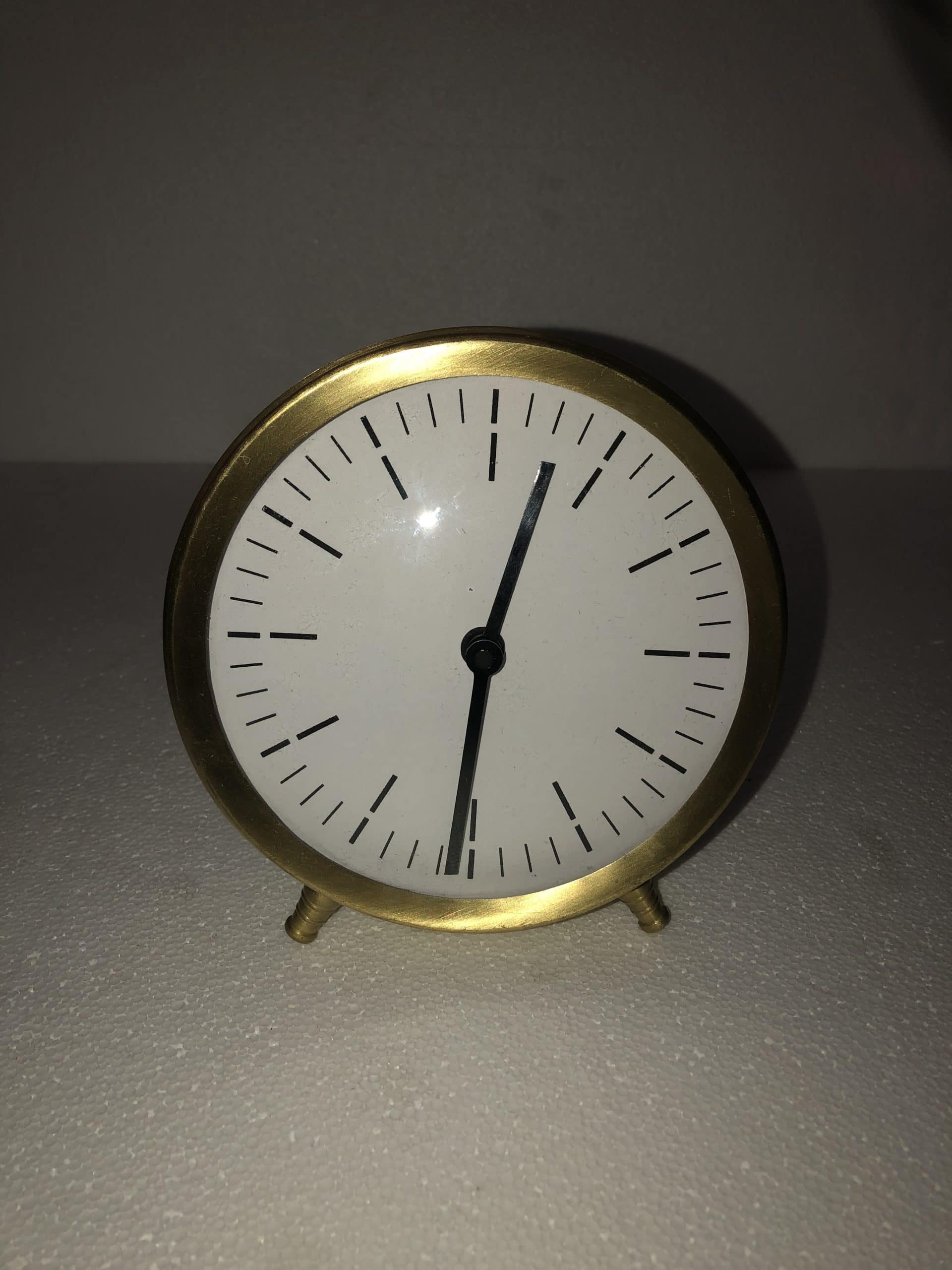 Chrome Gold Clock 6x9"