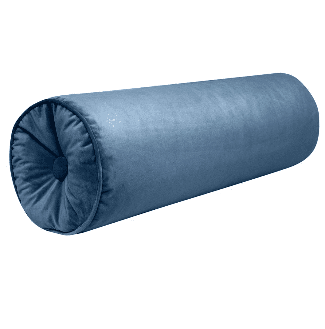 Neck Roll Indigo Velvet 8x24