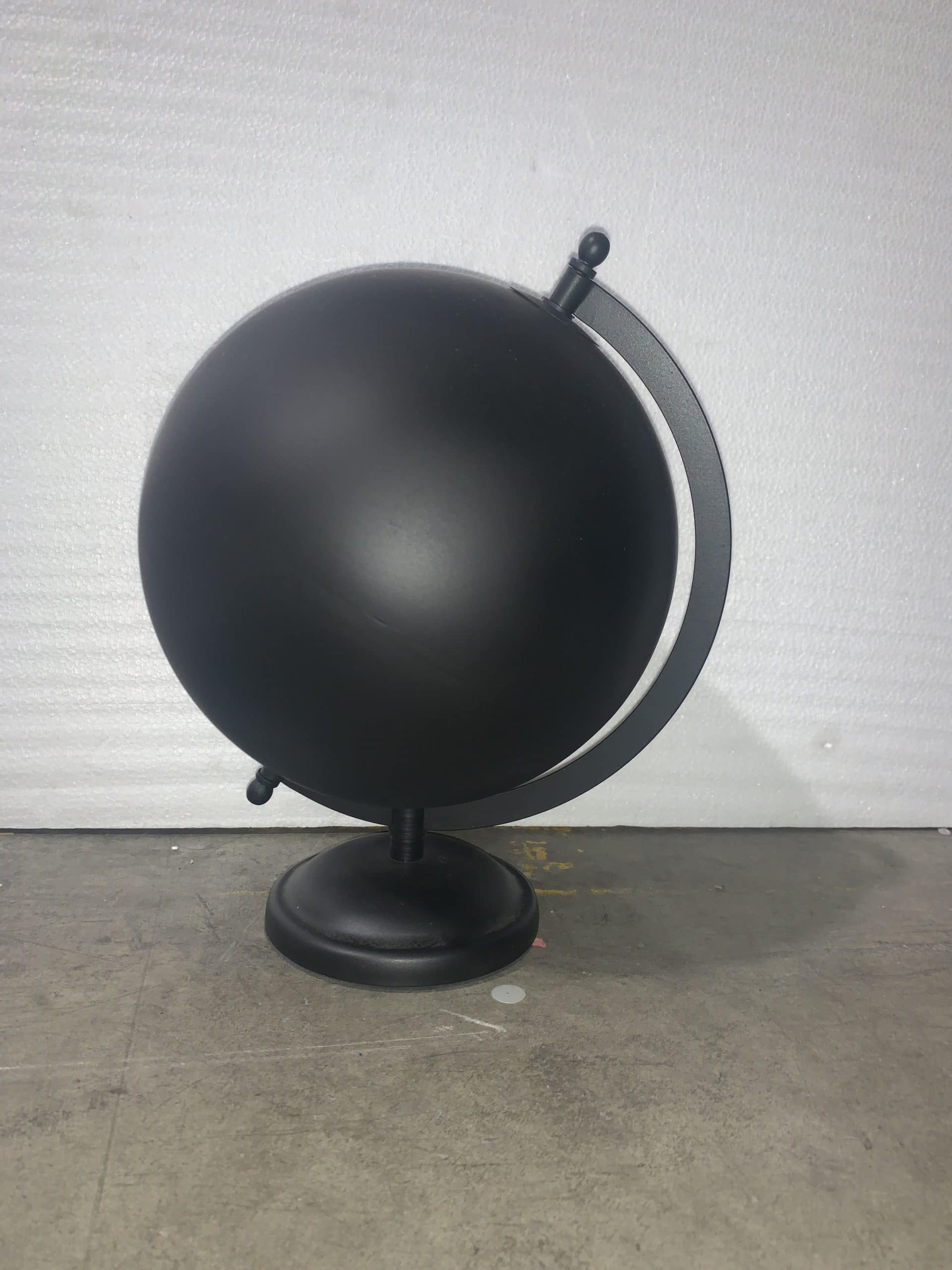 Matte Black Decorative Globe 11"