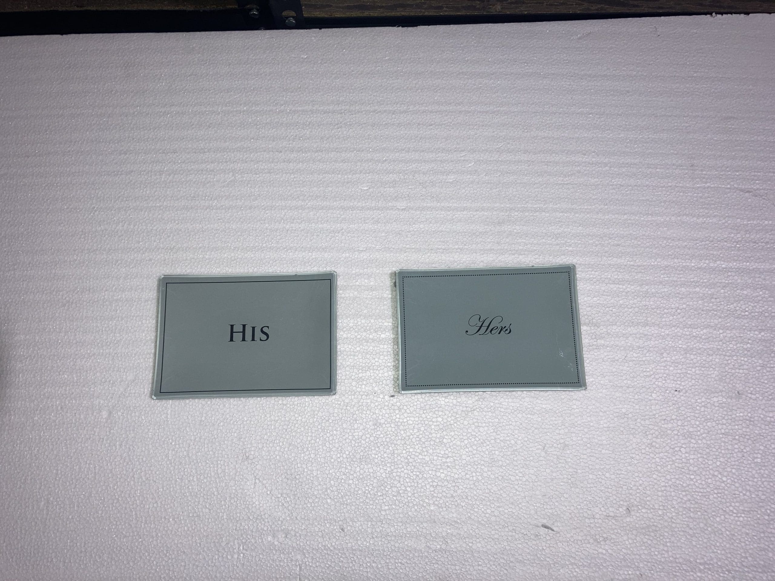 Blue Grey "His & Hers" Tray Set