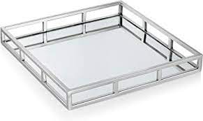 Square Chrome & Mirror Tray I 12'