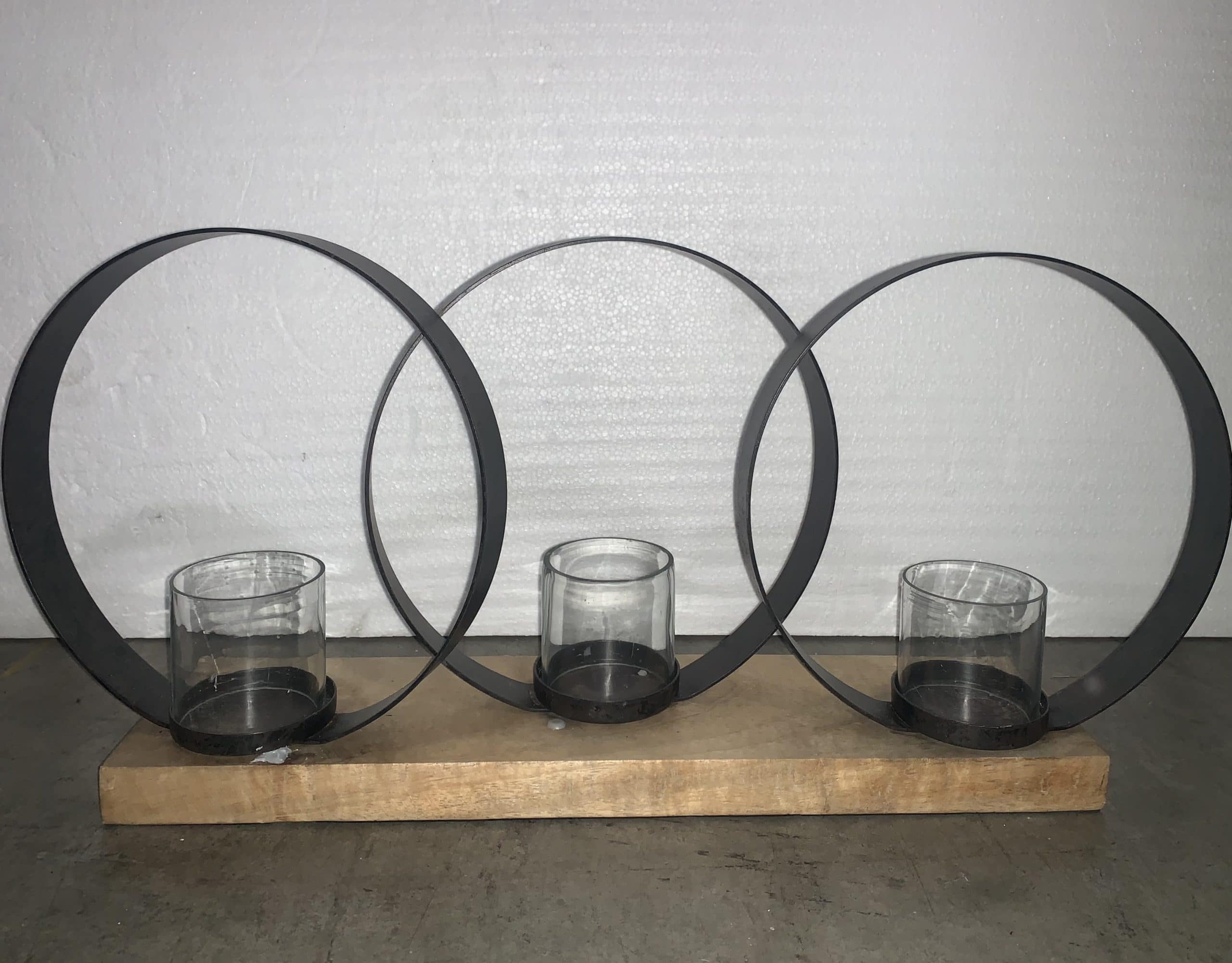 3 Ring Metal Candle Holder