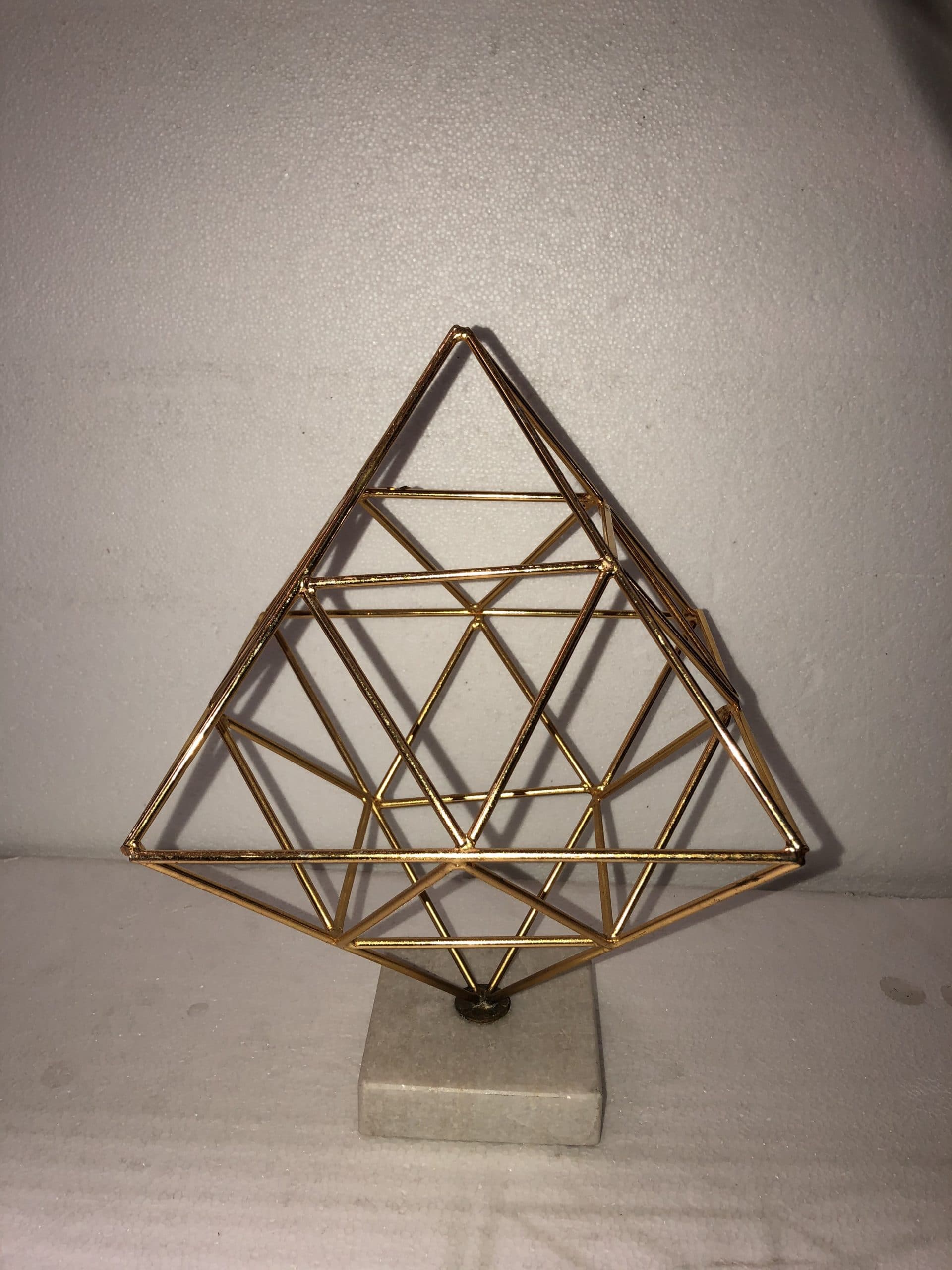 Gold Diamond Hollow Sculpture 13"