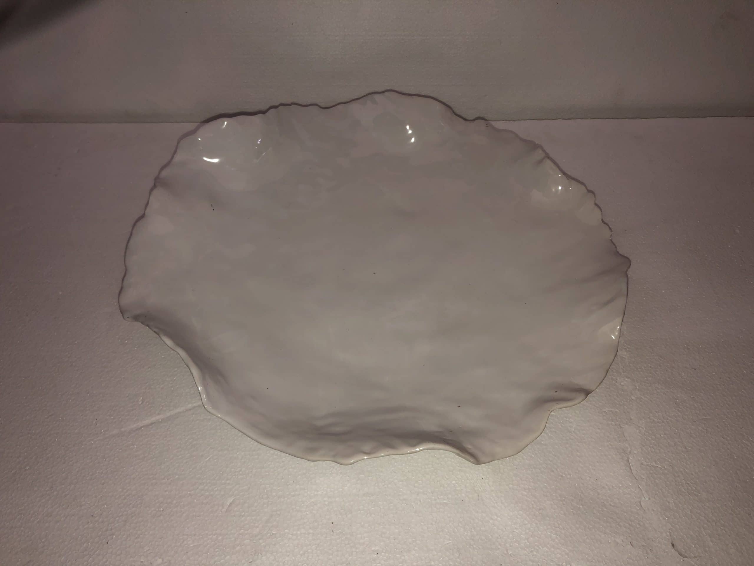 White Ceramic Round Tray