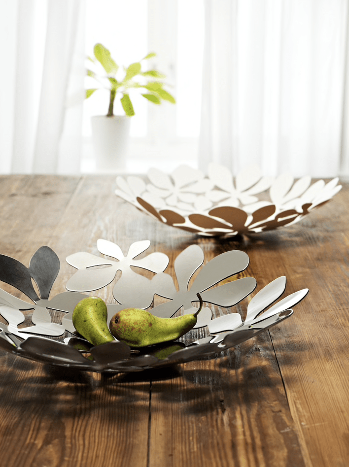 Stainless Steel Plant Pattern Decorative Bowl
