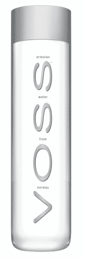 Decorative Blue Voss Water Bottle 10.5"