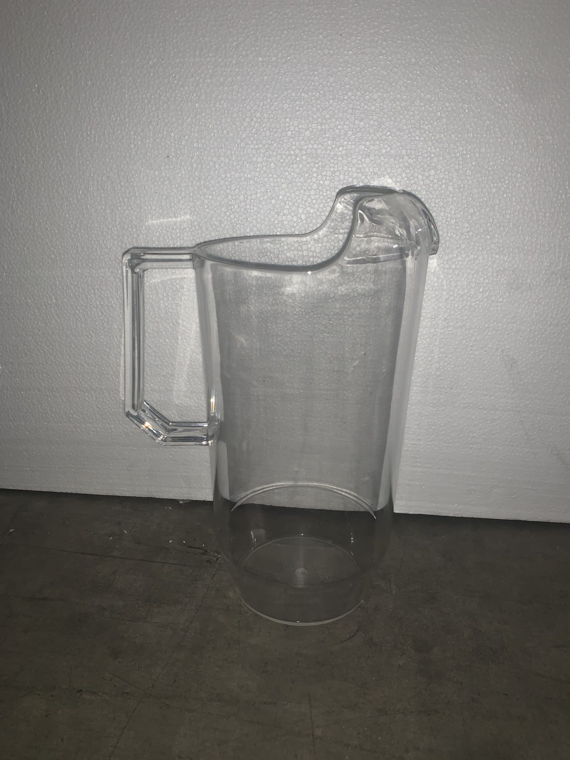 Clear Glass Pitcher 10"