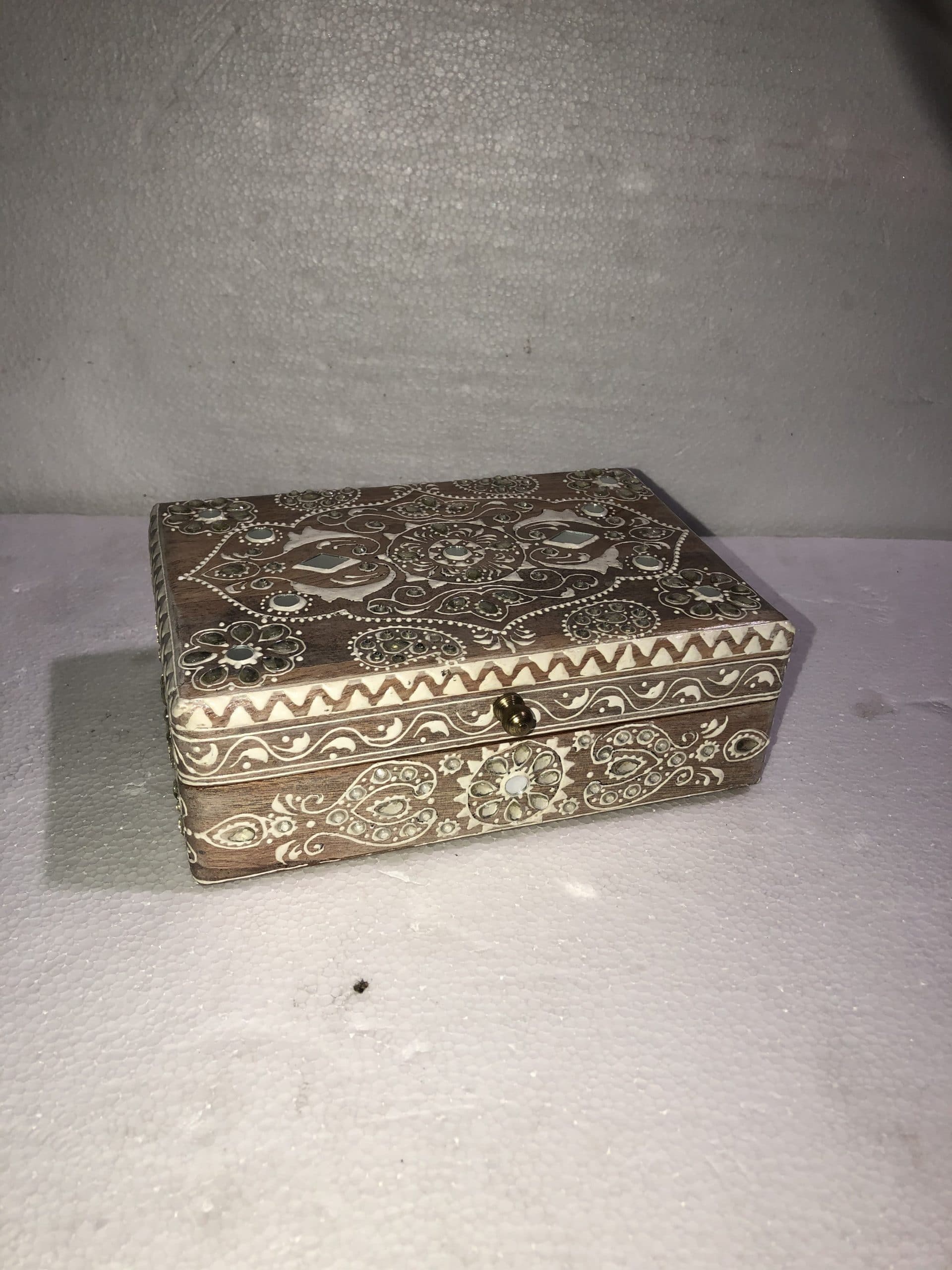 Wood w/ Gems Decorative Box
