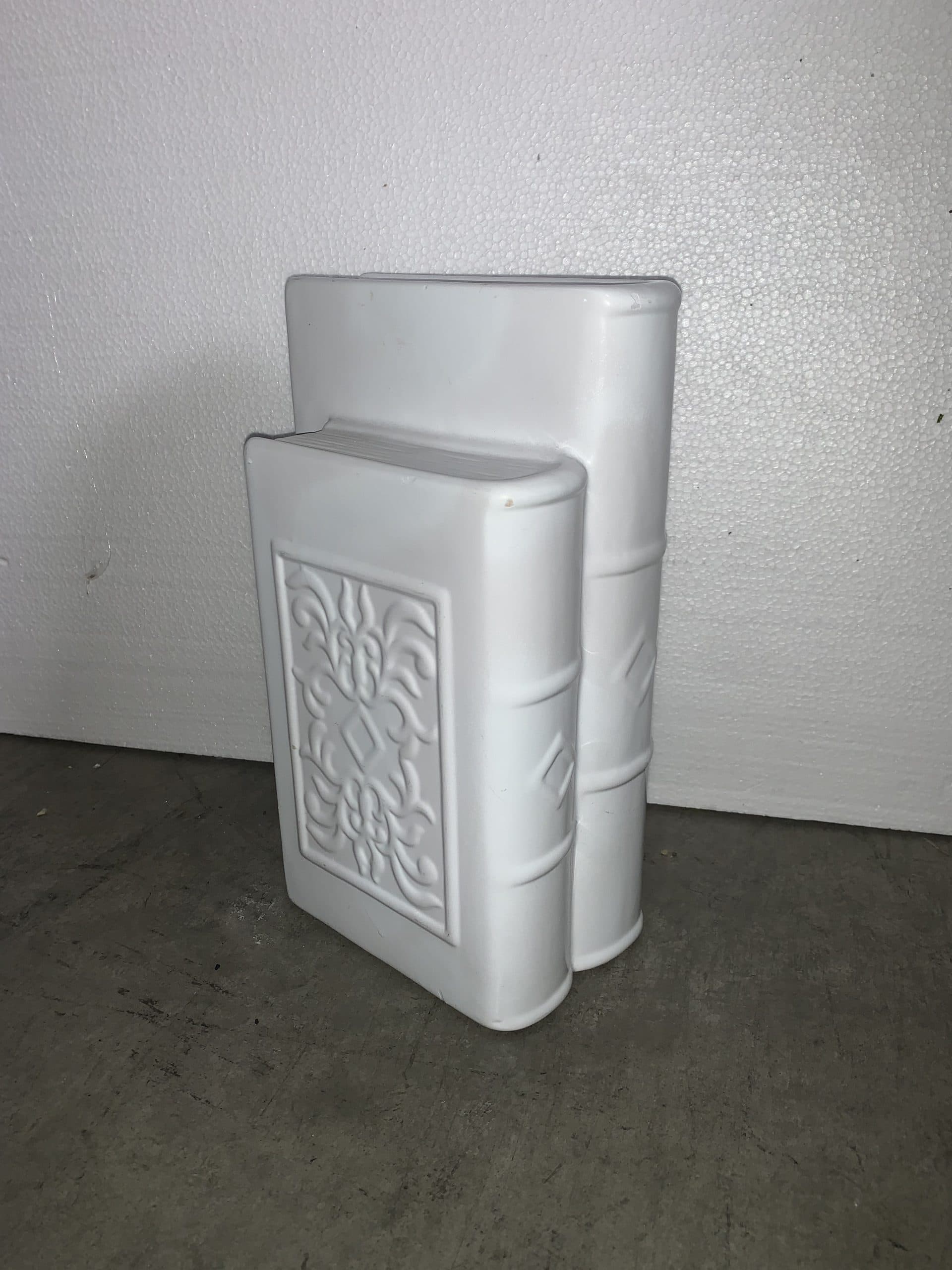 White Ceramic Textbook Sculpture 11"