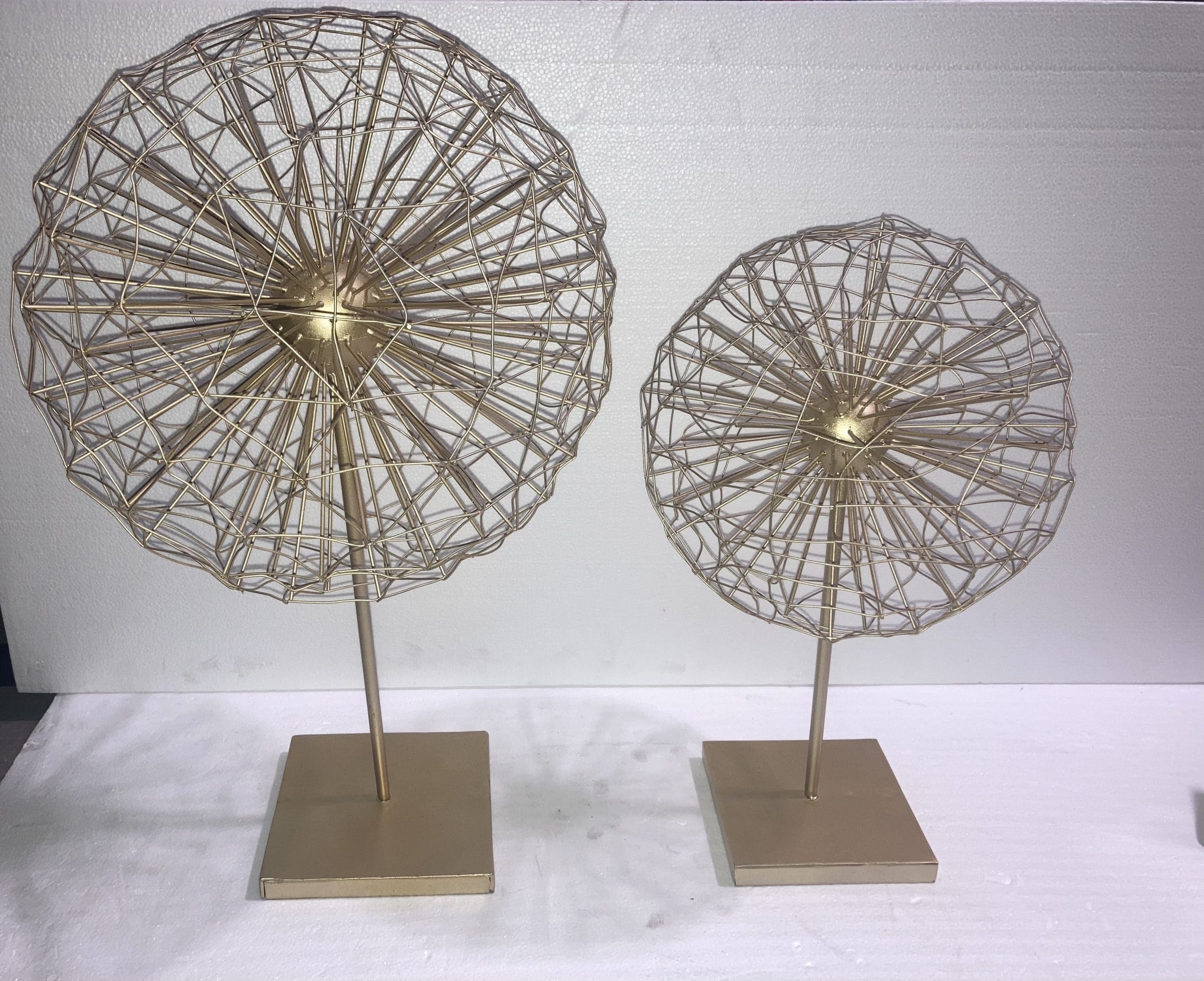 Gold Electric Sculpture Set 19 & 24”