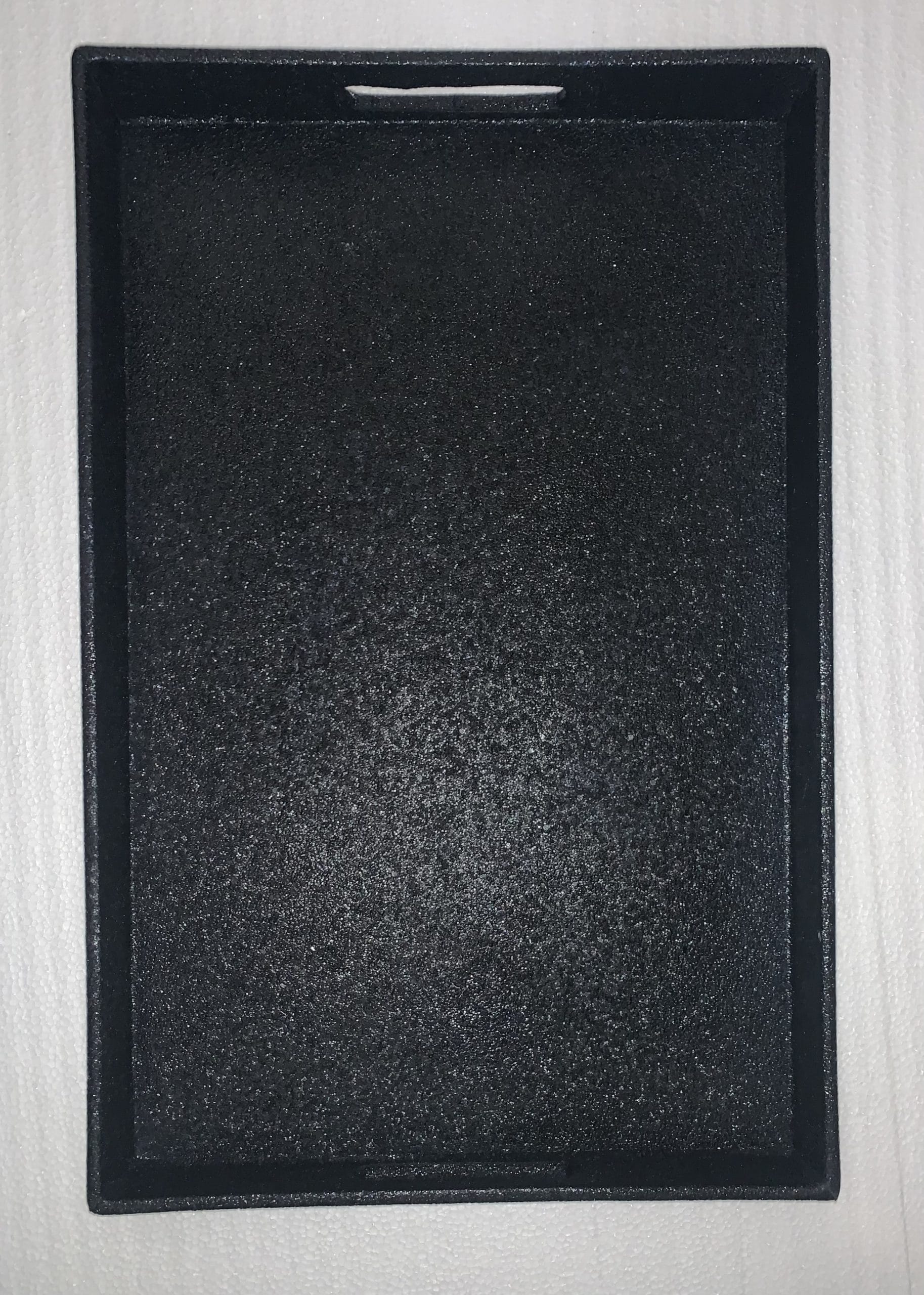 Textured Solid Black Tray