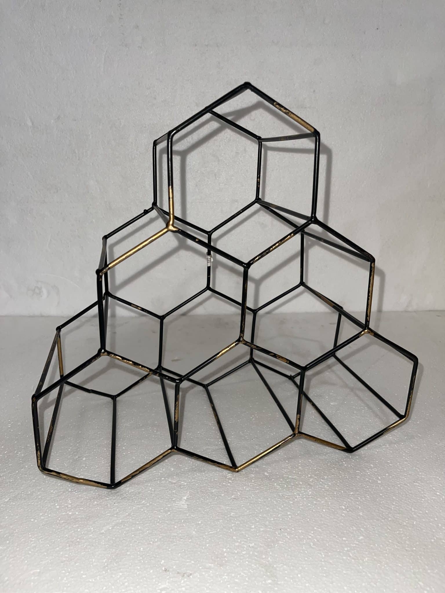 Black w/ Chrome Bee Hive Wine Holder I