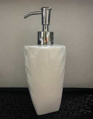 White & Chrome Soap Dispenser 8x2
