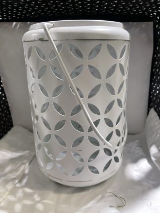 White Diamond Cut Out Lantern