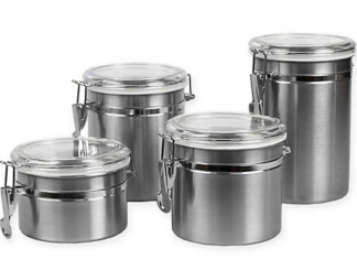4-Piece Canister Set in Silver