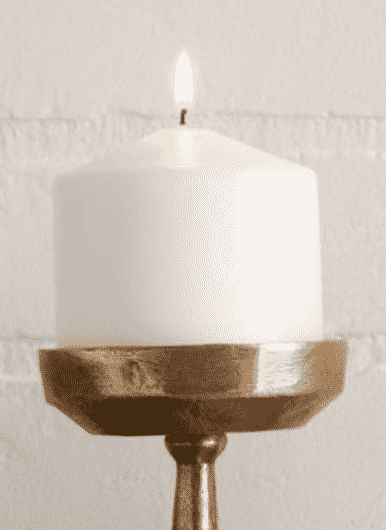 Single White Pillar Candle 3x3