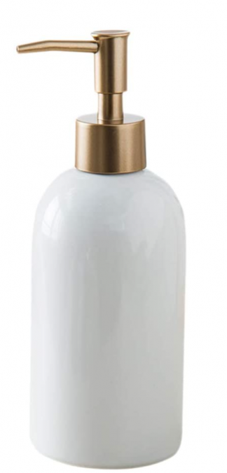 White Ceramic w/ Bronze Top