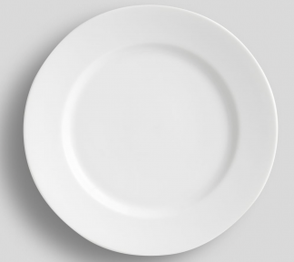 Single White Umbria Plate 7.5"