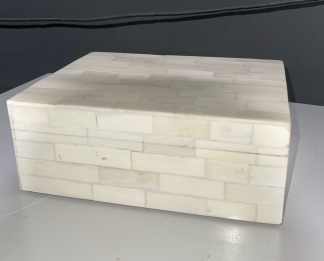 Ivory Brick Decorative Box 3x8