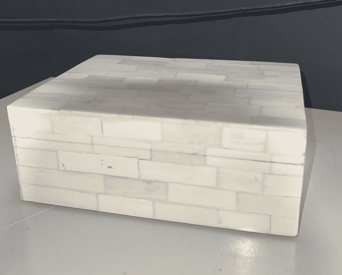 Ivory Brick Decorative Box 3x8