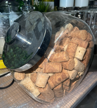 Glass Penny Jar w/ Wine Corks