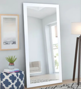 White Frame Leaning Mirror 50x84