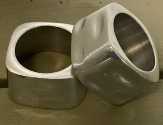 Thick Chrome Square Napkin Ring 2"