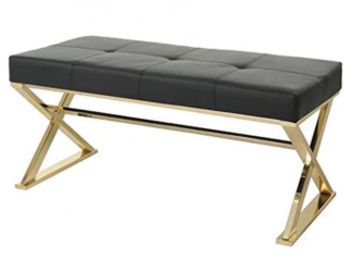 Navy & Gold Neuville Bench