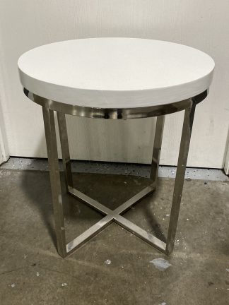 White Lacrosse Side Table