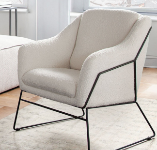White Bryce Accent Chair